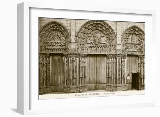 Royal Facade, Chartes Cathedral-null-Framed Art Print