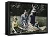 Royal family as a happy group of dog lovers, 1937-Michael Chance-Framed Stretched Canvas