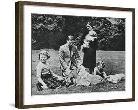 Royal Family as a Happy Group of Dog Lovers, 1937-Michael Chance-Framed Giclee Print