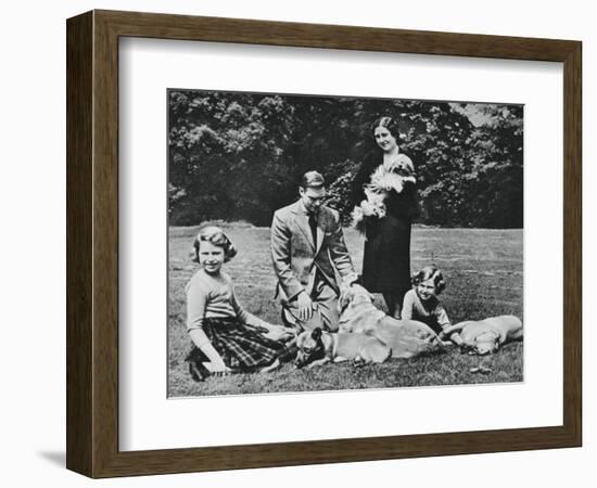 Royal Family as a Happy Group of Dog Lovers, 1937-Michael Chance-Framed Giclee Print