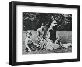 Royal Family as a Happy Group of Dog Lovers, 1937-Michael Chance-Framed Giclee Print