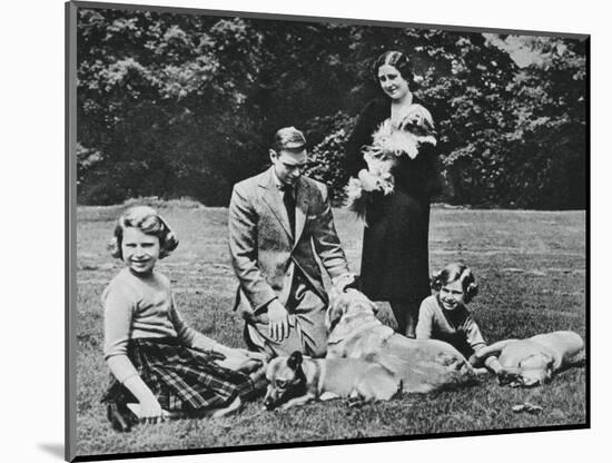 Royal Family as a Happy Group of Dog Lovers, 1937-Michael Chance-Mounted Giclee Print