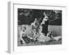 Royal Family as a Happy Group of Dog Lovers, 1937-Michael Chance-Framed Giclee Print