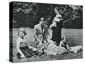 Royal Family as a Happy Group of Dog Lovers, 1937-Michael Chance-Stretched Canvas