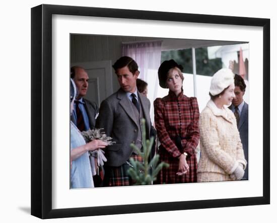 Royal Family at Braemar Gathering-null-Framed Photographic Print