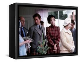 Royal Family at Braemar Gathering-null-Framed Stretched Canvas