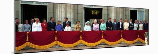 Royal Family on Queen Mother's 100th Birthday, Friday August 5, 2000-null-Mounted Photographic Print