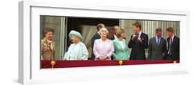 Royal Family on Queen Mother's 100th Birthday, Friday August 5, 2001-null-Framed Photographic Print