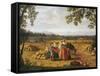 Royal Family Reaping on Carditello Estate-Jacob Philipp Hackert-Framed Stretched Canvas