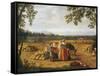 Royal Family Reaping on Carditello Estate-Jacob Philipp Hackert-Framed Stretched Canvas