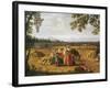 Royal Family Reaping on Carditello Estate-Jacob Philipp Hackert-Framed Giclee Print