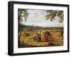 Royal Family Reaping on Carditello Estate-Jacob Philipp Hackert-Framed Giclee Print