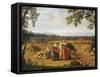 Royal Family Reaping on Carditello Estate-Jacob Philipp Hackert-Framed Stretched Canvas