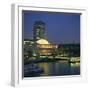 Royal Festival Hall Illuminated at Dusk, South Bank, London, England, United Kingdom, Europe-Roy Rainford-Framed Photographic Print