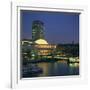 Royal Festival Hall Illuminated at Dusk, South Bank, London, England, United Kingdom, Europe-Roy Rainford-Framed Photographic Print