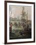 Royal Fleet Following Louis XVI at Cherbourg June 23-Louis Philippe Crepin-Framed Giclee Print