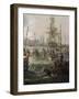Royal Fleet Following Louis XVI at Cherbourg June 23-Louis Philippe Crepin-Framed Giclee Print