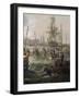 Royal Fleet Following Louis XVI at Cherbourg June 23-Louis Philippe Crepin-Framed Giclee Print