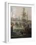 Royal Fleet Following Louis XVI at Cherbourg June 23-Louis Philippe Crepin-Framed Giclee Print