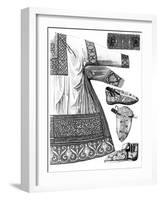 Royal Garments of Charlemagne (742-81), 15th Century-A Bisson-Framed Giclee Print