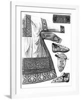 Royal Garments of Charlemagne (742-81), 15th Century-A Bisson-Framed Giclee Print