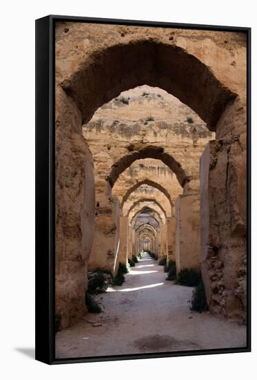 Royal Granaries of Moulay Ismail, Meknes, Morocco, Africa-Kymri Wilt-Framed Stretched Canvas