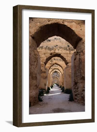 Royal Granaries of Moulay Ismail, Meknes, Morocco, Africa-Kymri Wilt-Framed Photographic Print