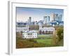 Royal Greenwich Park, National Maritime Musuem, and Canary Wharf in Autumn, London, England-Jane Sweeney-Framed Photographic Print