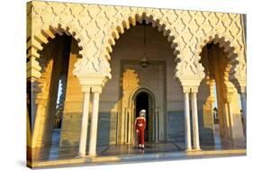 Royal Guard on Duty at Mausoleum of Mohammed V, Rabat, Morocco, North Africa, Africa-Neil Farrin-Stretched Canvas