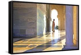 Royal Guard on Duty at Mausoleum of Mohammed V, Rabat, Morocco, North Africa, Africa-Neil Farrin-Framed Stretched Canvas