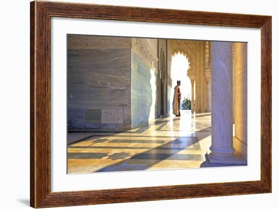 Royal Guard on Duty at Mausoleum of Mohammed V, Rabat, Morocco, North Africa, Africa-Neil Farrin-Framed Photographic Print