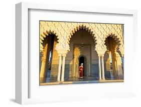 Royal Guard on Duty at Mausoleum of Mohammed V, Rabat, Morocco, North Africa, Africa-Neil Farrin-Framed Photographic Print