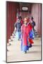 Royal guards changing ceremony, Changdeokgung Palace, Seoul, South Korea-Godong-Mounted Photographic Print