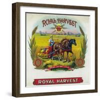 Royal Harvest Brand Cigar Box Label-Lantern Press-Framed Art Print