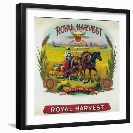 Royal Harvest Brand Cigar Box Label-Lantern Press-Framed Art Print