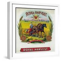 Royal Harvest Brand Cigar Box Label-Lantern Press-Framed Art Print