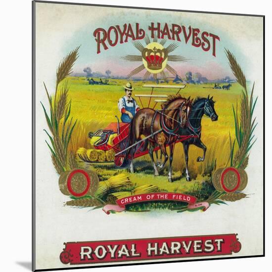 Royal Harvest Brand Cigar Box Label-Lantern Press-Mounted Art Print