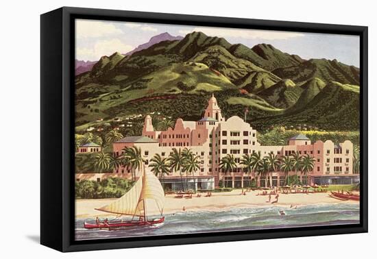 Royal Hawaiian Hotel, Hawaii-null-Framed Stretched Canvas