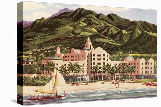 Royal Hawaiian Hotel, Hawaii-null-Stretched Canvas