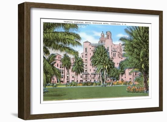 Royal Hawaiian Hotel, Honolulu, Hawaii-null-Framed Art Print