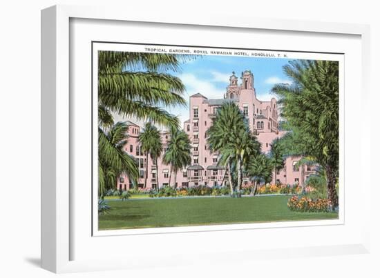 Royal Hawaiian Hotel, Honolulu, Hawaii-null-Framed Art Print