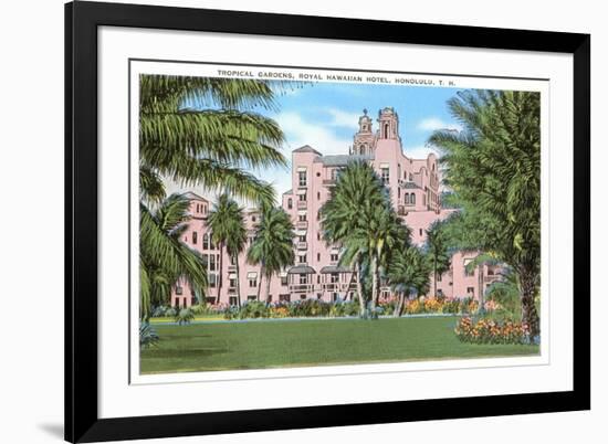 Royal Hawaiian Hotel, Honolulu, Hawaii-null-Framed Premium Giclee Print