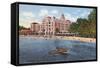 Royal Hawaiian Hotel, Waikiki, Hawaii-null-Framed Stretched Canvas