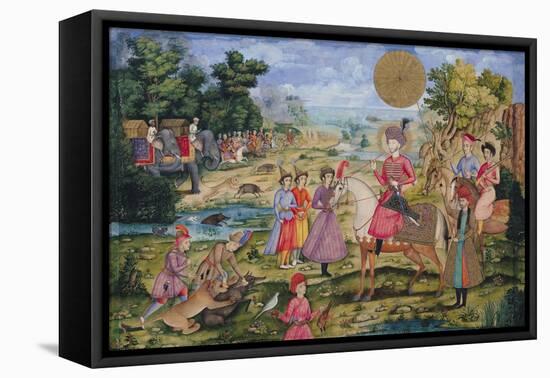 Royal Hunt, from Isfahan, Iran-null-Framed Stretched Canvas