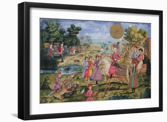 Royal Hunt, from Isfahan, Iran-null-Framed Giclee Print