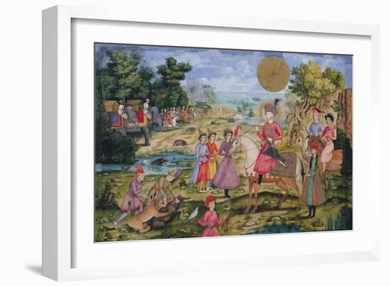 Royal Hunt, from Isfahan, Iran-null-Framed Giclee Print