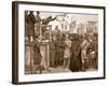 Royal Irish Constabulary Protecting a Government Reporter at a Plan of Campaign Meeting-null-Framed Giclee Print