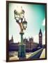 Royal Lamppost UK and Houses of Parliament and Westminster Bridge - Big Ben - London - England-Philippe Hugonnard-Framed Photographic Print