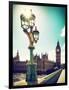 Royal Lamppost UK and Houses of Parliament and Westminster Bridge - Big Ben - London - England-Philippe Hugonnard-Framed Photographic Print