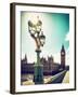 Royal Lamppost UK and Houses of Parliament and Westminster Bridge - Big Ben - London - England-Philippe Hugonnard-Framed Photographic Print